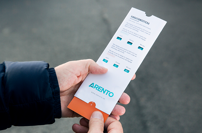 Arento delar ut vibrationssticka till kunder som hyr maskiner som ger hand- och armvibrationer.